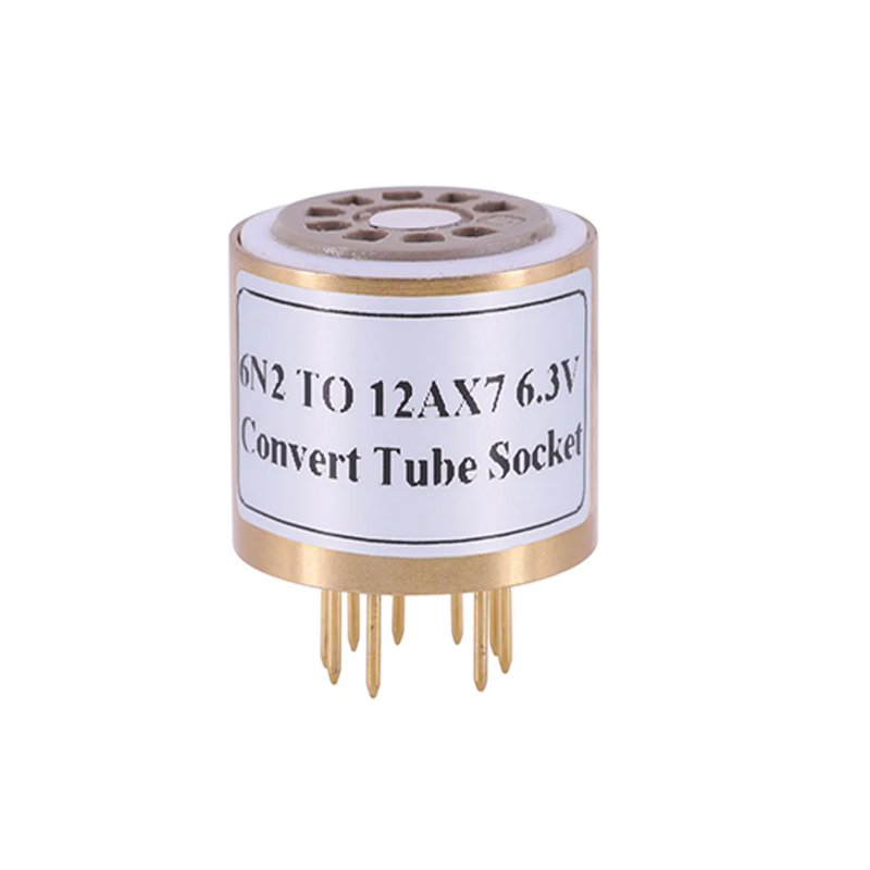 1pc 6N2 TO 12AX7 6.3V Valve Tube Amplifier Socket converter adapter bakelite socket with copper case