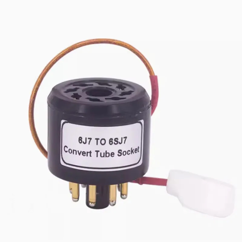 1PC Bakelite 6J7 EF37 to 6SJ7 6J7  to 6SJ7 Vacuum tube adapter socket converter