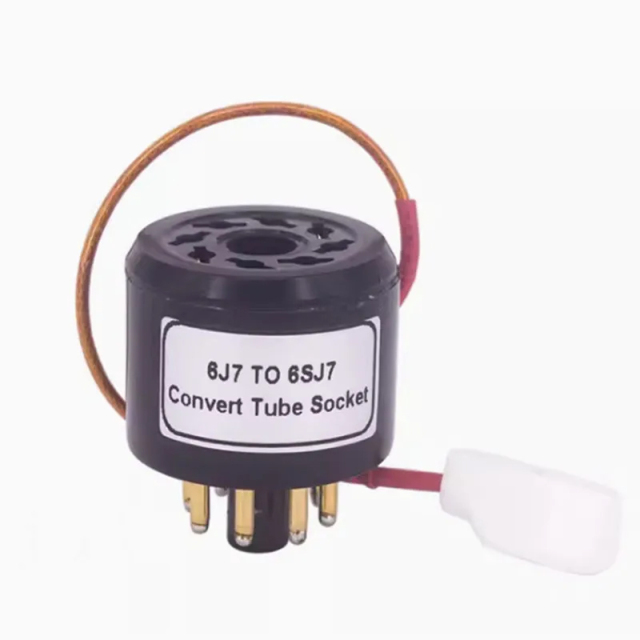1PC Bakelite 6J7 EF37 to 6SJ7 6J7  to 6SJ7 Vacuum tube adapter socket converter