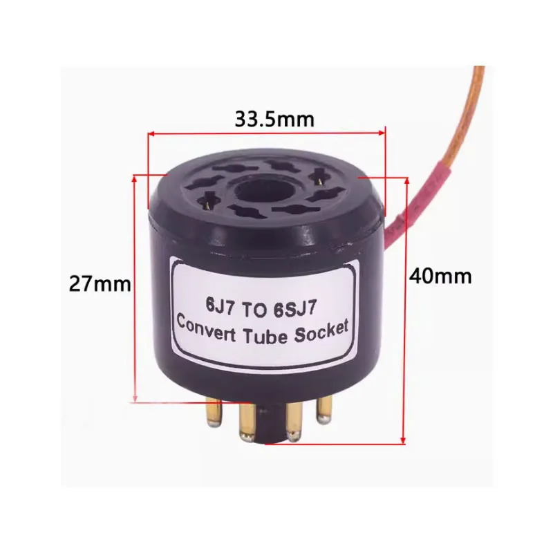 1PC Bakelite 6J7 EF37 to 6SJ7 6J7  to 6SJ7 Vacuum tube adapter socket converter