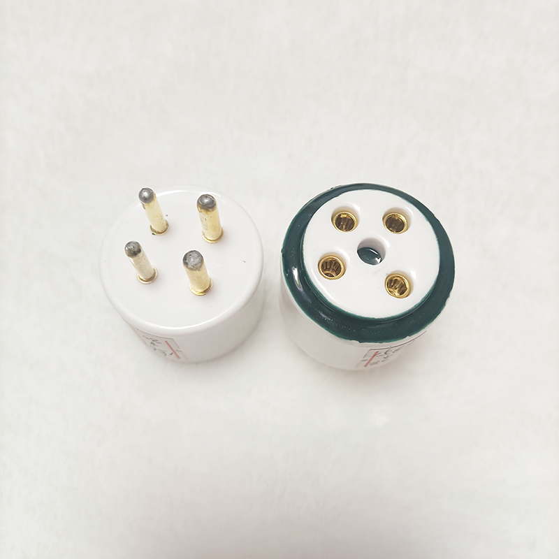 1PC handmade British B4 tube to UX4 1561 TO 80 vacuum tube socket adapter converter