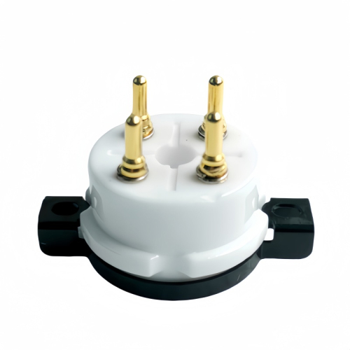1PC EIZZ 4 pin 4pins Ceramic Vacuum Tube Socket for 300B 2A3 811 274A 101D