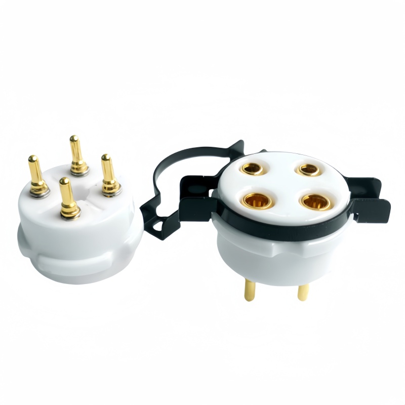 1PC EIZZ 4 pin 4pins Ceramic Vacuum Tube Socket for 300B 2A3 811 274A 101D