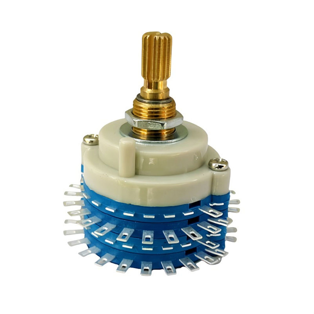 Rachides Shaft 2 Pole 24 positon ROTARY SWITCH Attenuator Pot Potentiometer Volume Control DIY