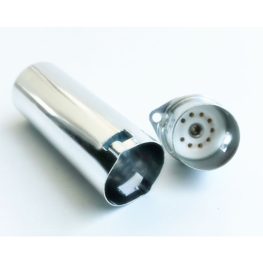 1PC Golden 9pin Tube socket for EL84 6BQ5 12BH7 6P1 With 70mm Shield Base  GZC9-F-B-70