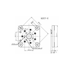 1PC Silver plated Ceramic Flat Panel 7-Pin Tube Socket GZC7-C for  6C33 FU29 FU19 FU32 FU30