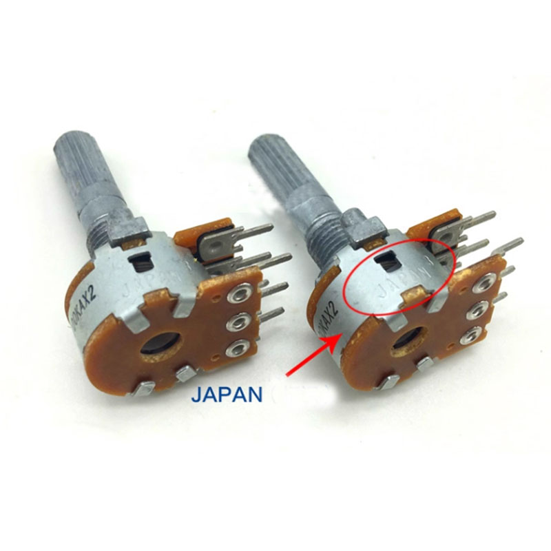 iPC ALPS Dual-Gang 6-Pin Type 16  RK163 A50K Potentiometer for Hi-Fi Audio Amplifier Volume Control