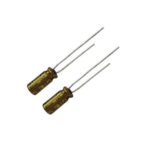 10pcs/lot  Nichicon FW 22μF 50V Audio Grade Electrolytic Capacitor (Gold Case) 5*11mm