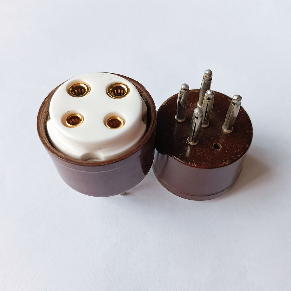1pc Handmade UX4 to B4 4pin to 5pin Vacuum Tube socket Adapter