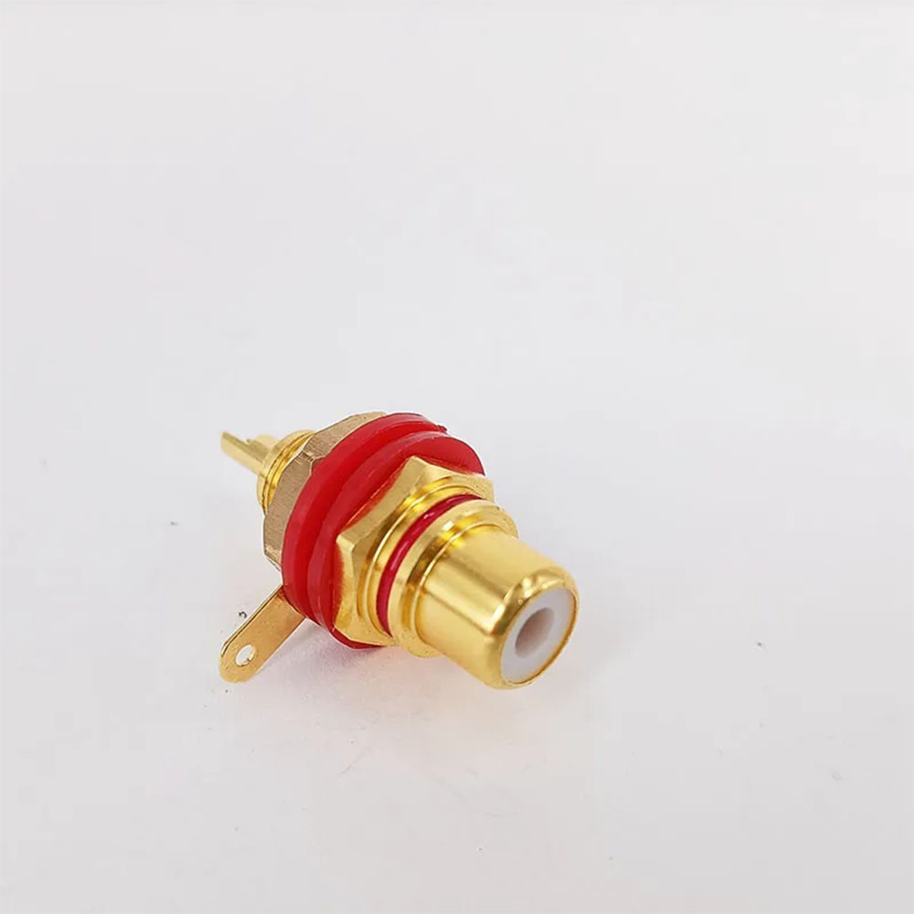 1PC EIZZ Phosphor Bronze 24K Gold-Plated RCA Signal Socket  Connector EZ-101 Tube Amplifier Lotus Socket Audio Signal