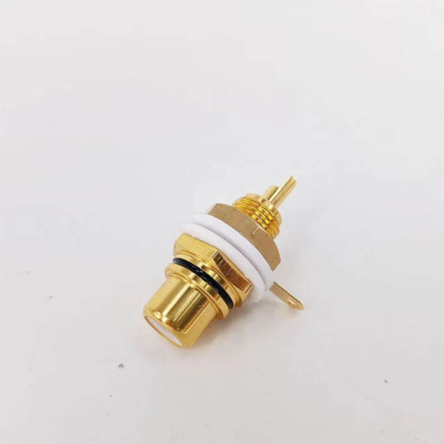 1PC EIZZ Phosphor Bronze 24K Gold-Plated RCA Signal Socket  Connector EZ-101 Tube Amplifier Lotus Socket Audio Signal