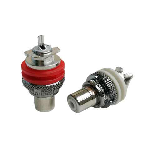 1PC EIZZ Premium RCA Jack Connector EZ-104 with Tellurium Copper Non-Nickel Rhodium Plating
