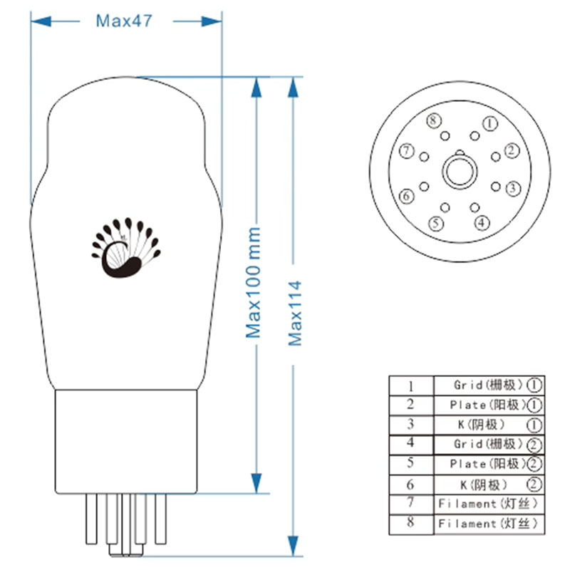 PSVANE 6SL7  HIFI series Vacuum Tubes  for  tube amplifier DIY replace  6N9P 6H9C