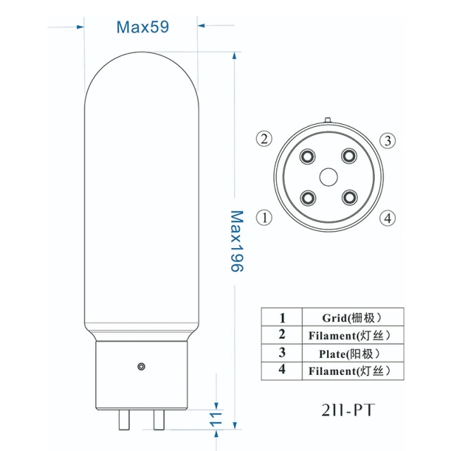 PSVANE Classic 211-PT Vacuum Tube – Audio Tubes