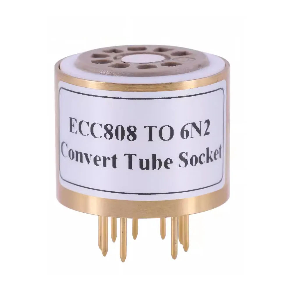 1pc handmade bakelite ECC808 to 6N2 DIY Audio parts Vacuum Tube socket Adapter converter