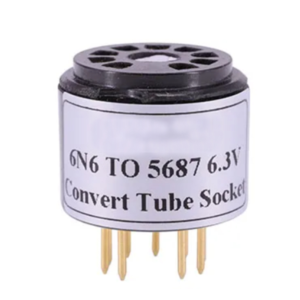 1PC 6N6 to 5687 bakelite DIY Audio Amplifier Vacuum Tube Convert Socket Adapter