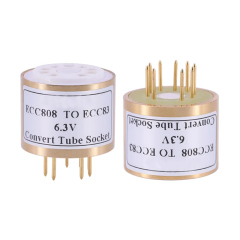 1PC ECC808  TO  ECC808  TO 12AX7 12AU7 ECC81 6.3V ECC808 TO 12AX7 bakelite DIY Audio Amplifier Vacuum Tube Convert Socket Adapter