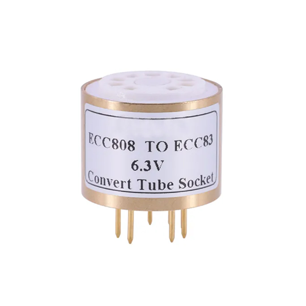 1PC ECC808  TO  ECC808  TO 12AX7 12AU7 ECC81 6.3V ECC808 TO 12AX7  DIY Audio Amplifier Vacuum Tube Convert Socket Adapter