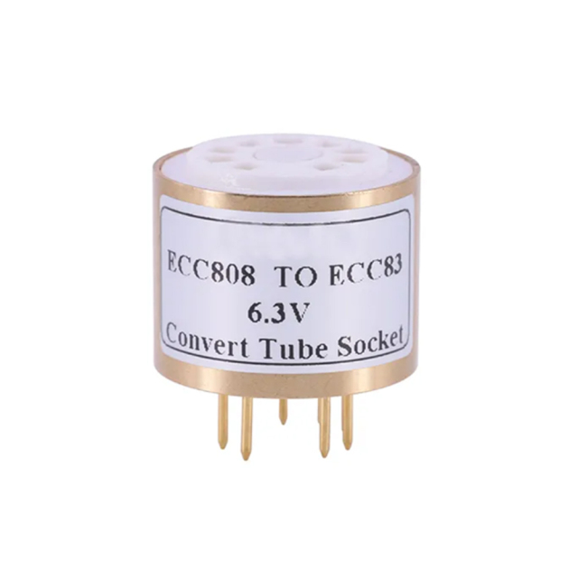 1PC ECC808  TO  ECC808  TO 12AX7 12AU7 ECC81 6.3V ECC808 TO 12AX7 bakelite DIY Audio Amplifier Vacuum Tube Convert Socket Adapter