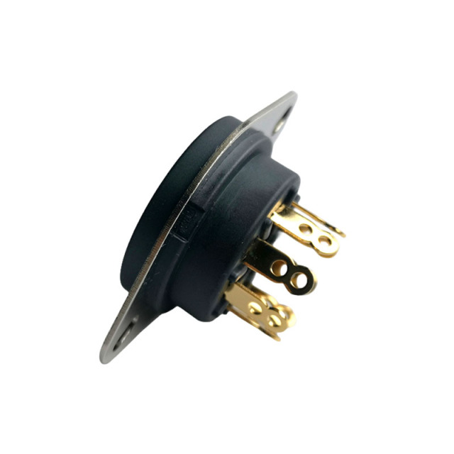 1PC BELTON Bakelite Gold-Plated 4-Pin Tube Socket Turret Terminal Compatible with 300B, 2A3, 811, 274A Tubes