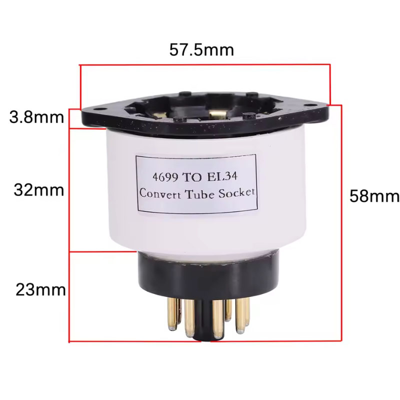 1pc handmade 4699 TO EL34  Vacuum Tube Socket Adapter for tube amplifier