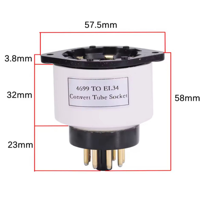 1pc handmade 4699 TO EL34  Vacuum Tube Socket Adapter for tube amplifier