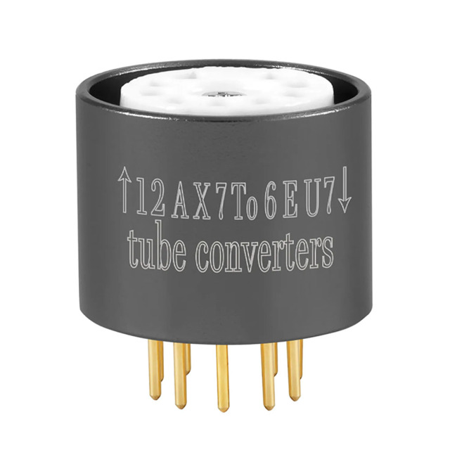 1PC 12AX7  to 6EU7 DIY Audio Amplifier Vacuum Tube Convert Socket Adapter