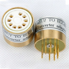 1PC handmade 6EU7 TO 6DJ8 6EU7 TO ECC88 Vacuum Tube socket Adapter