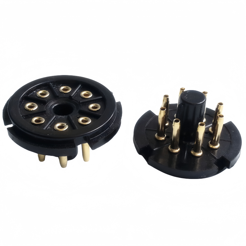 1PC 8pin S8AEH-G-H bakelite Gold plated Vacuum tube socket for KT66 KT88  6SL7 6SN7 6V6, 5AR4 GZ34 5R4GY 5U4G 6F6 6J5 6J7 6L6 6SJ7 274B 348A 350B