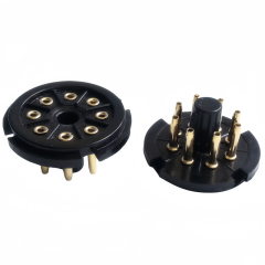 1PC 8pin S8AEH-G-H bakelite Gold plated Vacuum tube socket for KT66 KT88  6SL7 6SN7 6V6, 5AR4 GZ34 5R4GY 5U4G 6F6 6J5 6J7 6L6 6SJ7 274B 348A 350B