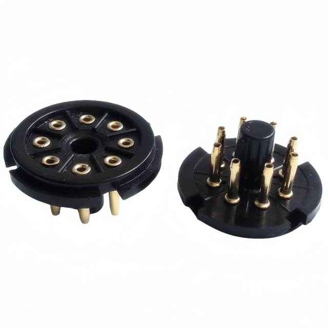 1PC 8pin S8AEH-G-H bakelite Gold plated Vacuum tube socket for KT66 KT88  6SL7 6SN7 6V6, 5AR4 GZ34 5R4GY 5U4G 6F6 6J5 6J7 6L6 6SJ7 274B 348A 350B