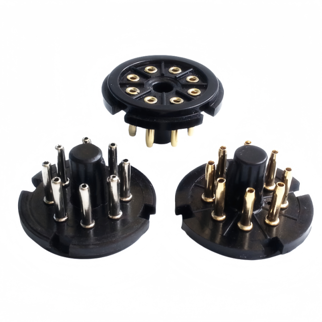 1PC 8pin S8AEH-H bakelite Silver plated Vacuum tube socket for KT66 KT88  6SL7 6SN7 6V6 5AR4 GZ34   5U4G 6J5  274B 348A 350B