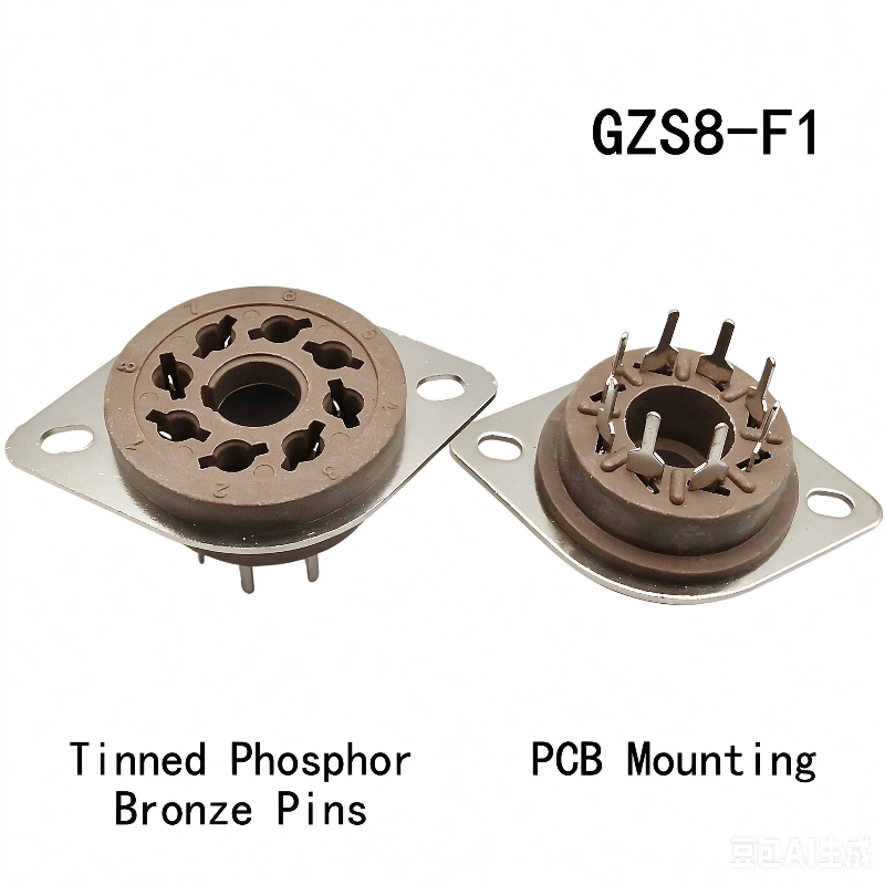 1PC 8pin bakelite PCB Mounting Vacuum tube socket for KT66 KT88 6SL7 6SN7 6CA7 6V6 5U4G  6J5 6J7 6L6 6SJ7 274B GZS8-F1 silver plated