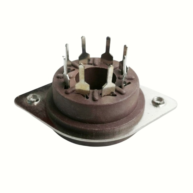 1PC 8pin bakelite PCB Mounting Vacuum tube socket for KT66 KT88 6SL7 6SN7 6CA7 6V6  6550 7199 EL34 EL37 GZ32 GZ34  GZS8-F
