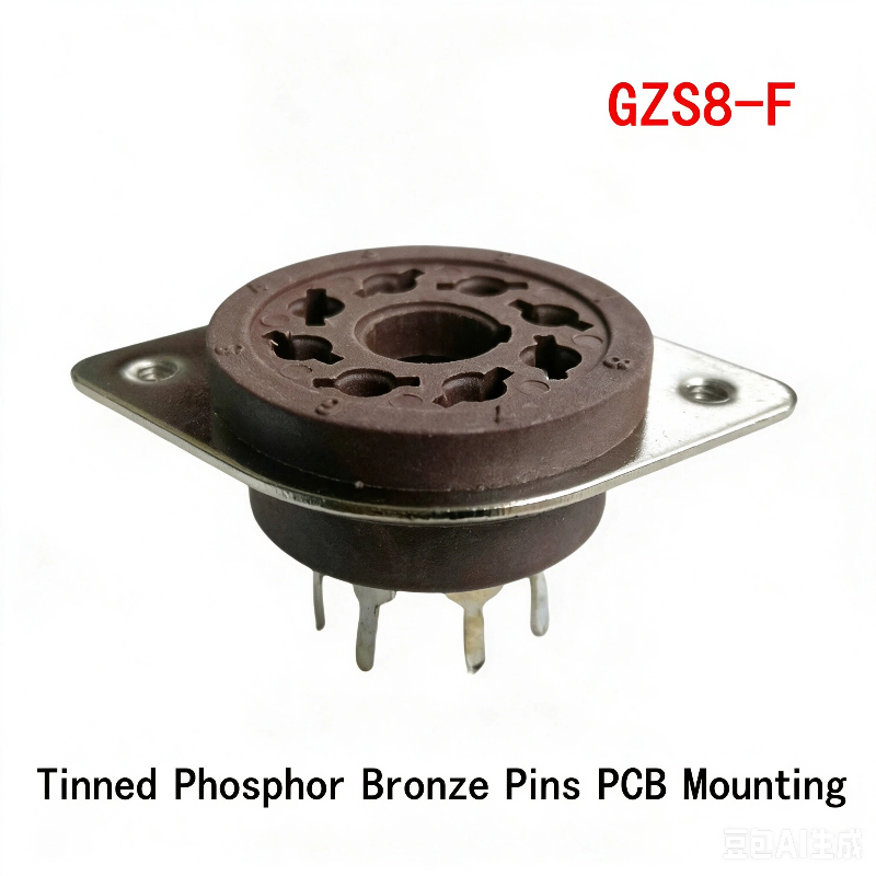 1PC 8pin bakelite PCB Mounting Vacuum tube socket for KT66 KT88 6SL7 6SN7 6CA7 6V6  6550 7199 EL34 EL37 GZ32 GZ34  GZS8-F