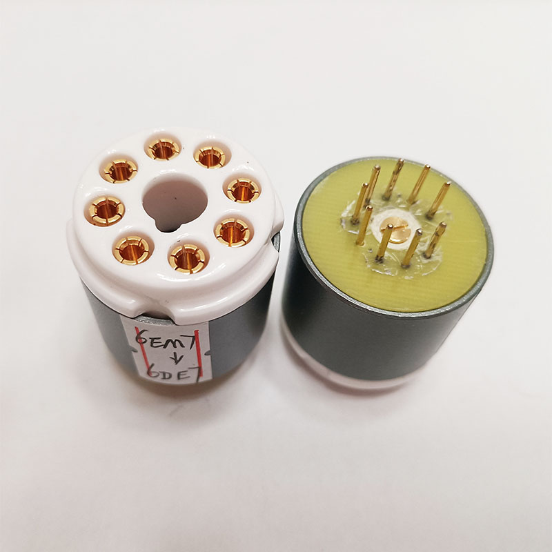 1PC 6EM7 Top to 6DE7 Tubes Socket converter adapter 6EM7 to 6DE7