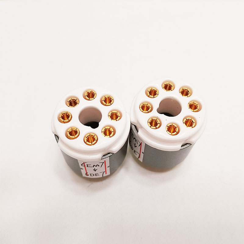 1PC 6EM7 Top to 6DE7 Tubes Socket converter adapter 6EM7 to 6DE7