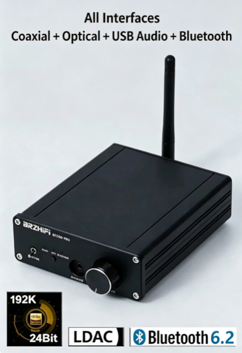 BTC60-PRO Bluetooth Receiver & DAC Decoder, ES9039 Chip, Bluetooth 6.2, LDAC Supported