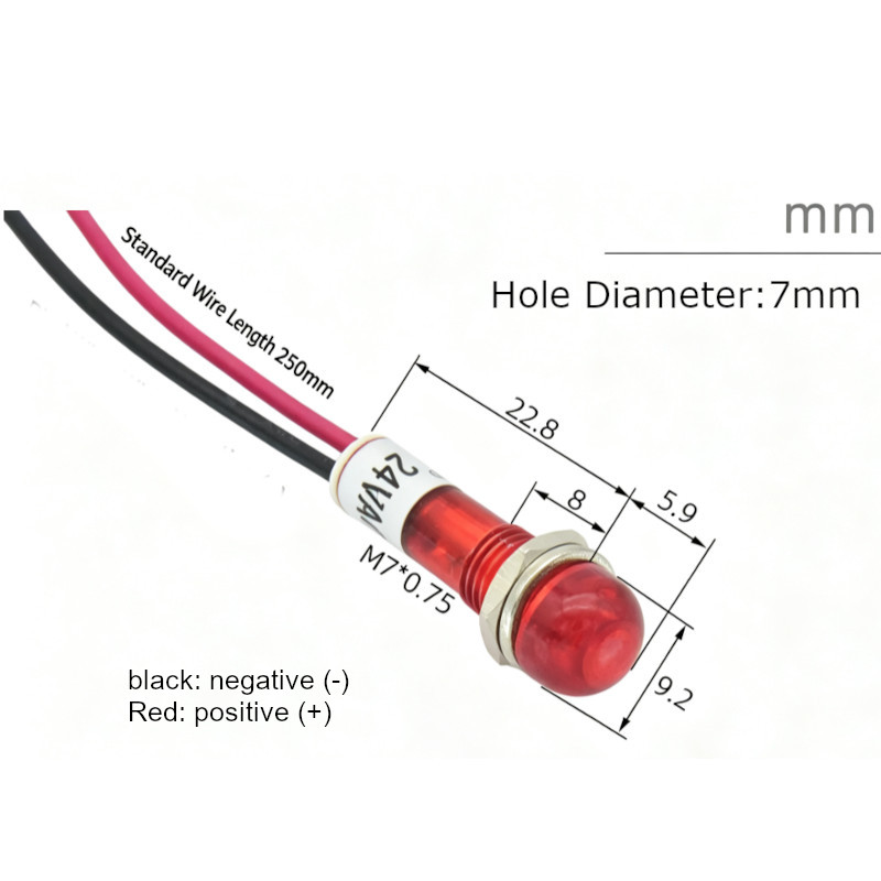 100 pcs 12V 24V tube radio dial indication Lamp Light Bulb LED power light