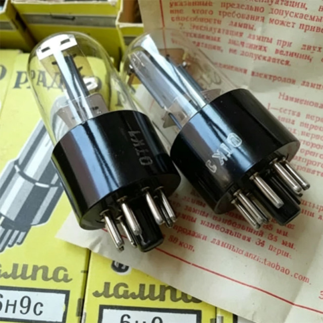 New old stock Soviet 6H9C Vacuum Tube  Direct Replacement for 6N9P 6SL7  5691 ECC35