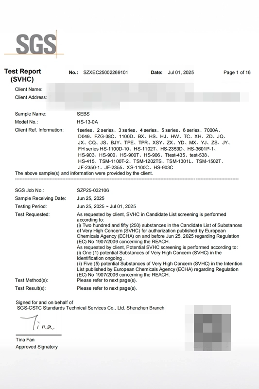 SGS Certification