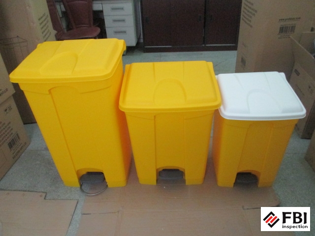Pedal plastic bin inspection