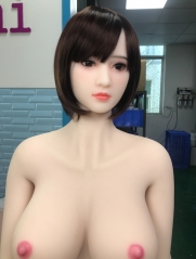 158, silicone doll big breasts, pretty short black hair