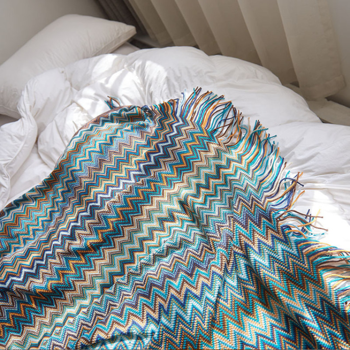 Bohemian nap blanket