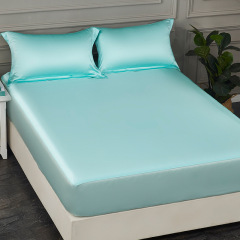 Solid Color Silk Fitted Sheet