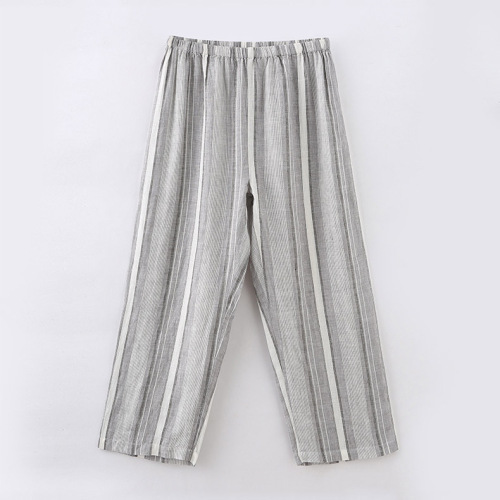 Striped 3/4 Sleeve Linen Pajamas