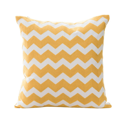 Zig Zag Embroidered Cushion Cover