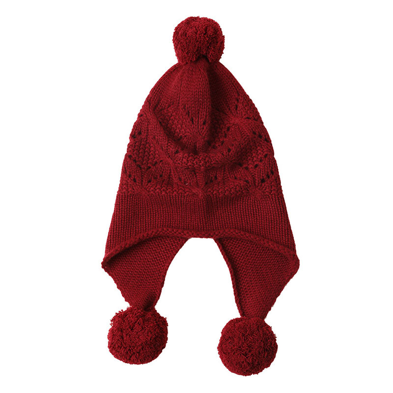 Hollow Out Cashmere Earflap Beanie