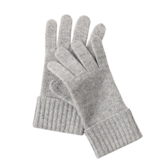 Rib Knit Fold Cashmere Gloves