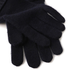 Rib Knit Fold Cashmere Gloves